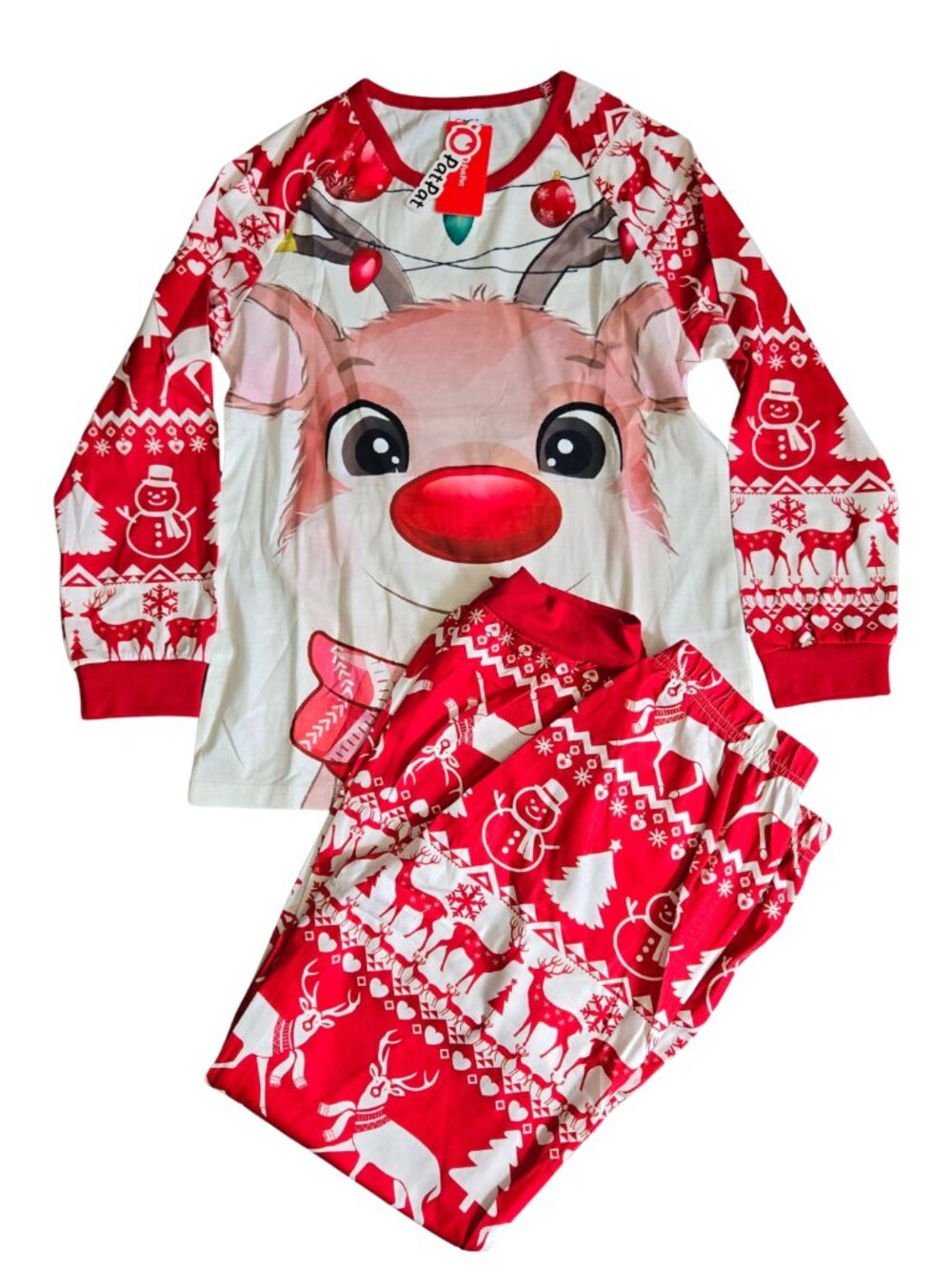 NWT | Kids 2-Piece Reindeer & Fair Isle Christmas Pajama Set 8-9Y